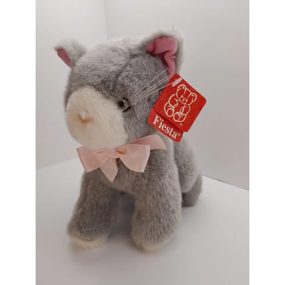 Fiesta Gray Cat Plush 8